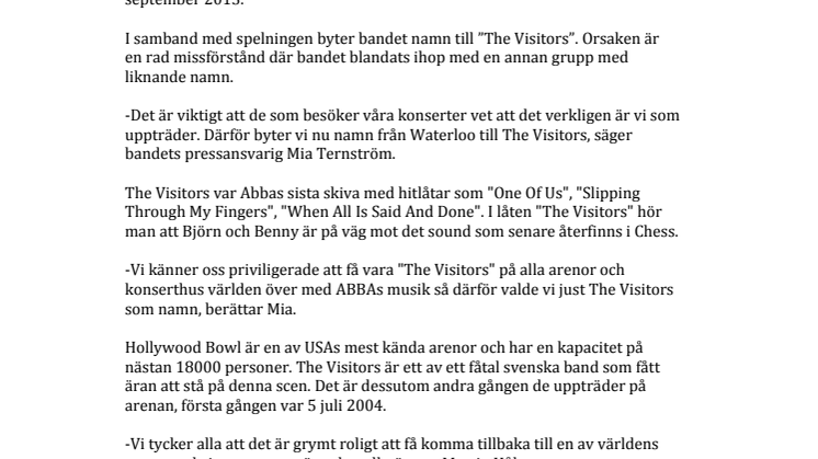Hollywood bowl för nyfött Waterloo!  