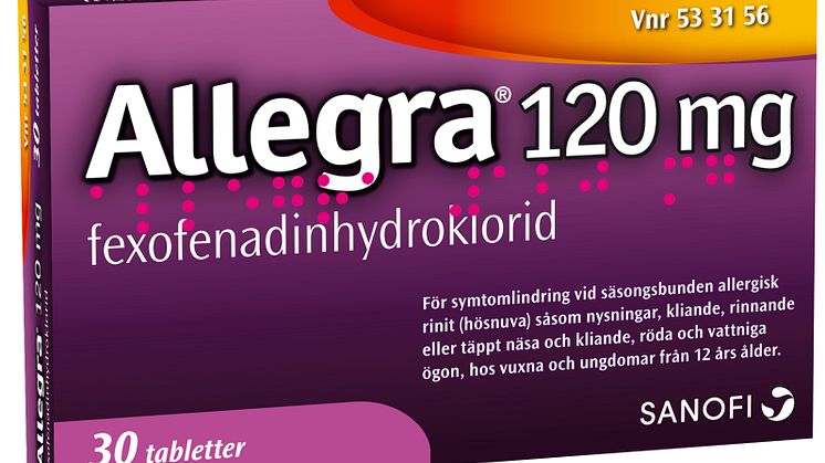 Allegra lindrar säsongsbundna pollenallergier 