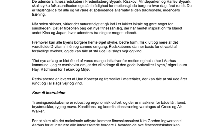 Fri fitness under åben himmel