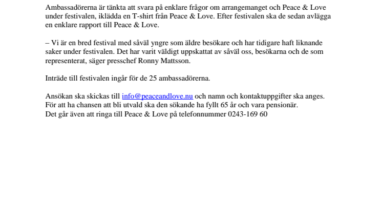 25 glada pensionärer sökes som ambassadörer