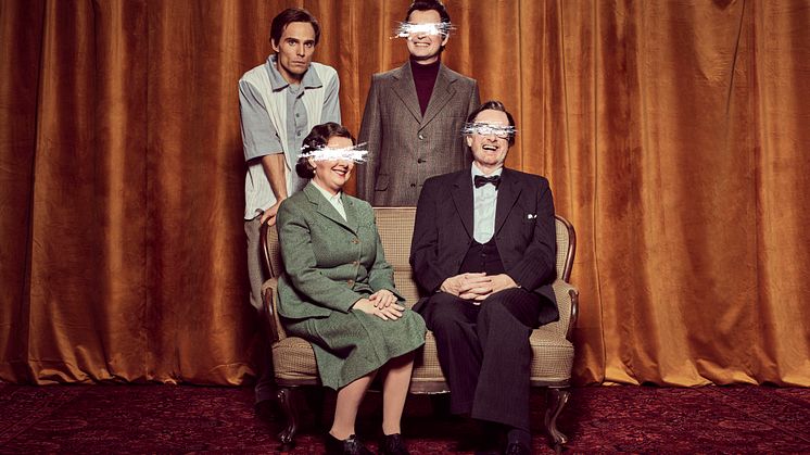 Martin Hendrikse, Marika Strand, Alexander Ohakas och Per-Johan Persson i Kaos är granne med Gud. Foto: Klara G
