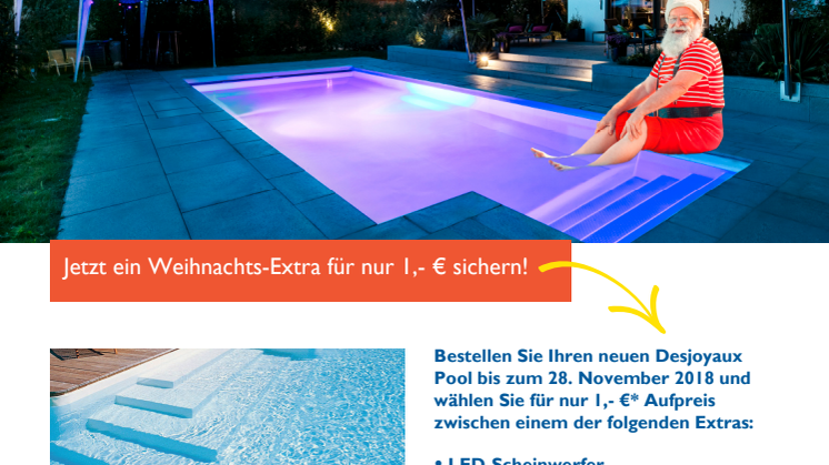 Desjoyaux: Pool-Extra zu Weihnachten