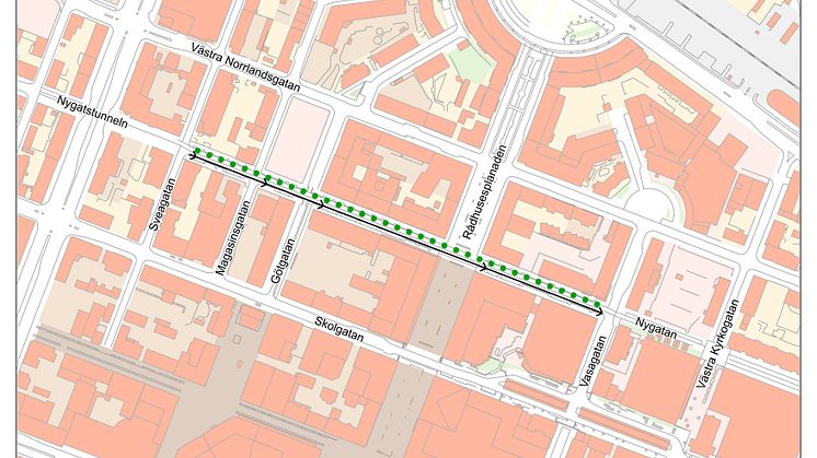 Nygatan öppnar för trafik