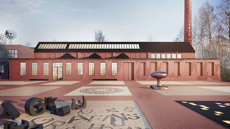 Foto Waldemarson Arkitekter (skiss, vy över nya konstmuseet)