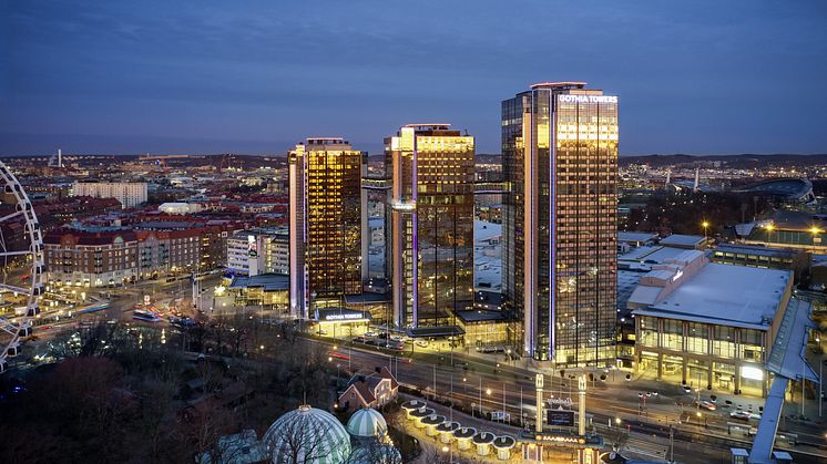 Gothia Towers är en av Nordens mest attraktiva mötesplatser med 41 000 kvm upplevelseyta, 1 200 förstklassiga hotellrum och sviter samt 5 populära barer och restauranger.