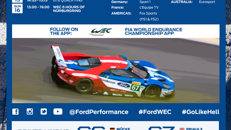 MOTORSPORT: Ford sætter fokus på World Endurance Championship i Tyskland