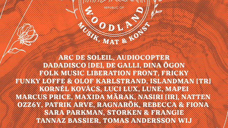 Affisch festivalen Woodland