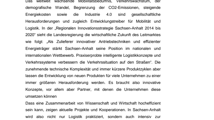 Sachsen-Anhalts Hochschulen profilieren sich als Innovationspartner