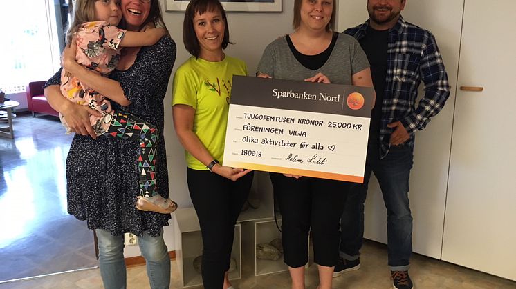 Föreningen Vilja får 25 000 kr från Kundmiljonen