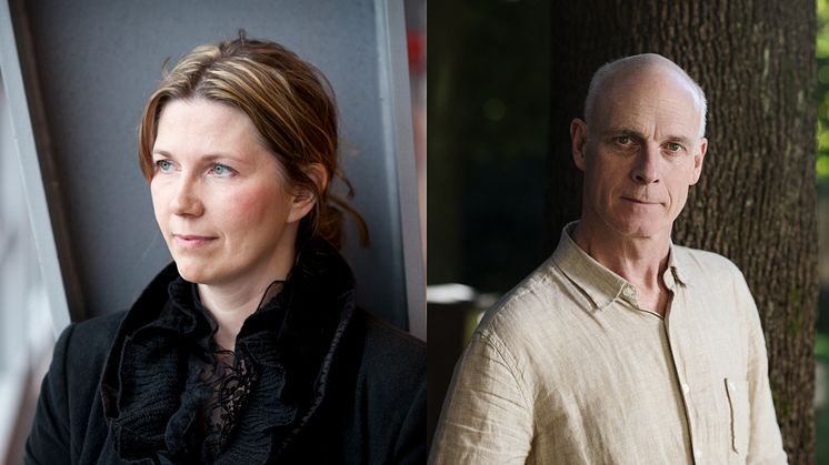 Musikstycket är beställt av Tina Andersson (Foto Kristin Lidell). Dikterna har skrivits av Magnus Florin (Foto Stefan Tell).