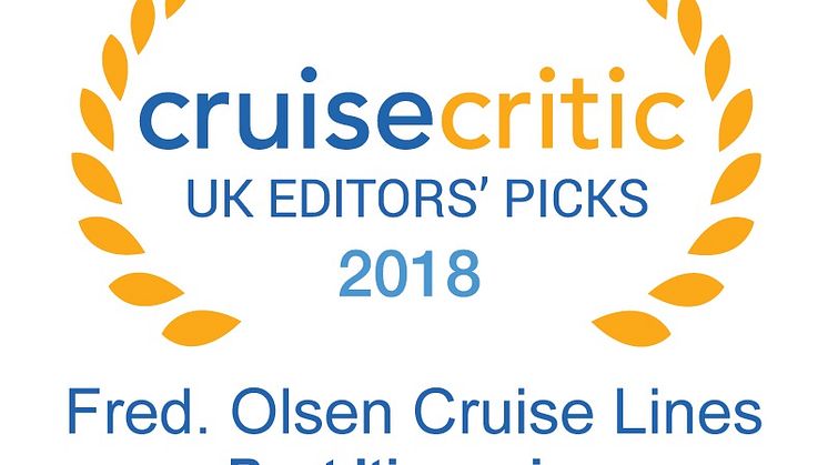 Fred. Olsen is crowned Cruise Critic’s ‘Best for Itineraries’ – for a record fourth year running – and ‘Best for Shore Excursions’