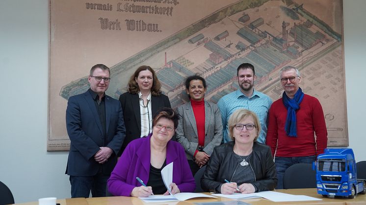 Unterzeichnung des Kooperationsvertrages zwischen der TH Wildau und ALBBW in Wildau (Foto: Juliane Bönisch)