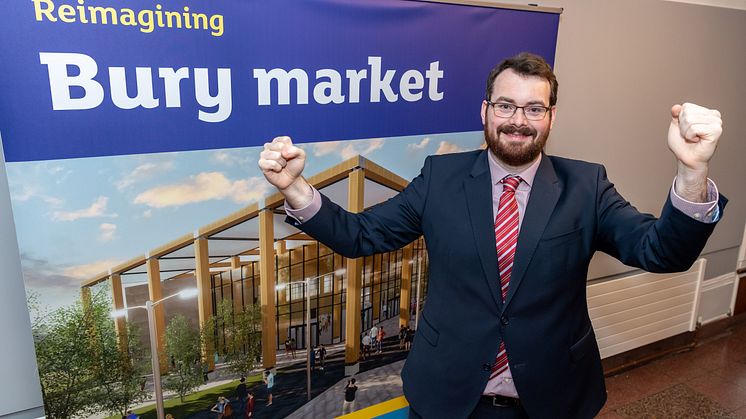Council leader Eamonn O'Brien welcomes the £20m boost for the Bury Market area.