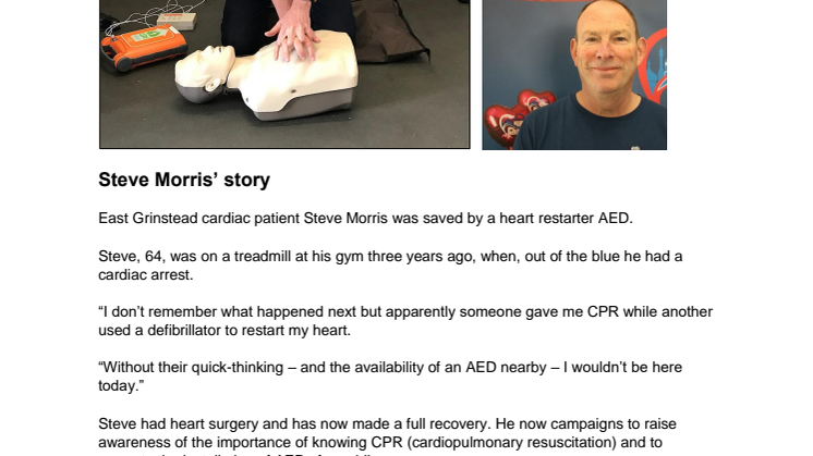 Steve Morris, cardiac patient - case study