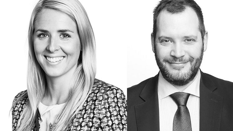 Maria Bjurstam och Isak George ansluter till JLL i Göteborg.