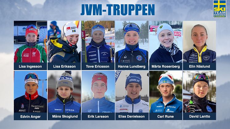 Svenska juniortruppen till JVM 2022