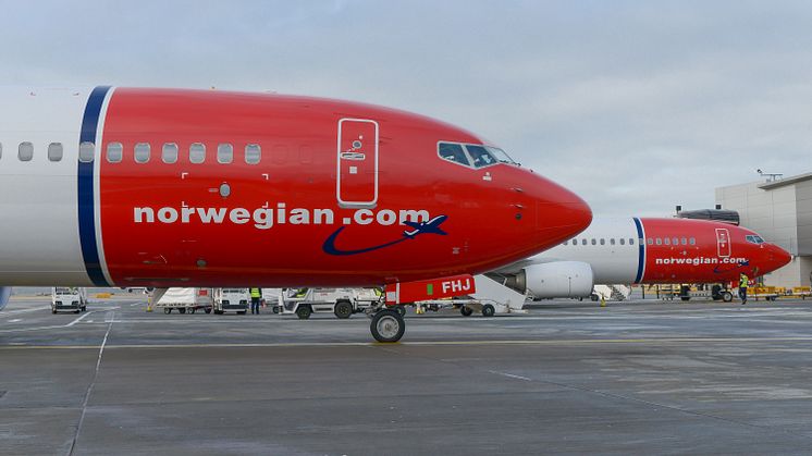 Norwegian 737-800 aircraft at Gatwick