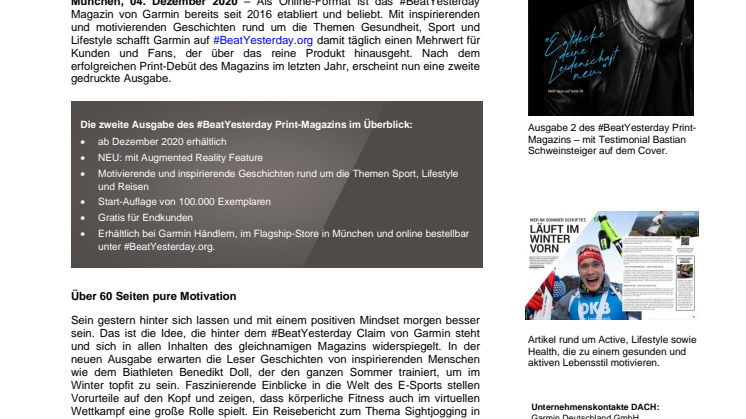 PM Garmin #BeatYesterday Print-Magazin Ausgabe 2