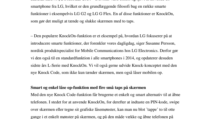 KNOCK KNOCK! VÆK DIN LG-MOBIL MED SMART KNOCKON OG NY KNOCK CODE