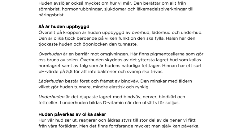 Fakta om huden