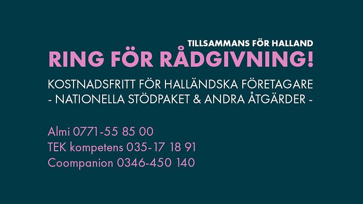 Tillsammans för Halland är Region Hallands sajt för stöd till företag i coronatider