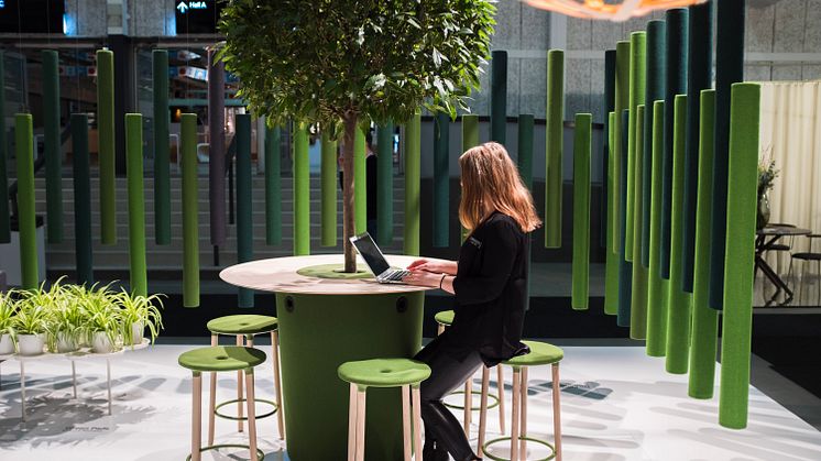 Offecct News 2018: Soundsticks by Andrea Ruggiero (Offecct LAB 2018), OnPoint High and MoveOn Stool by Mattias Stenberg. 