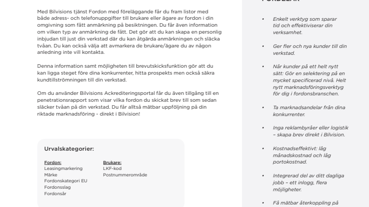 Fordon med föreläggande har nu tjänsten automatiska urval/brevutskick.
