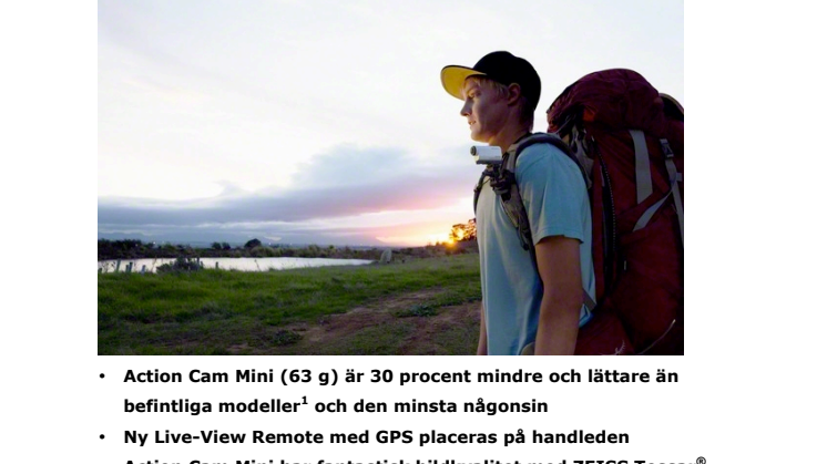 Nya perspektiv med Action Cam Mini från Sony 