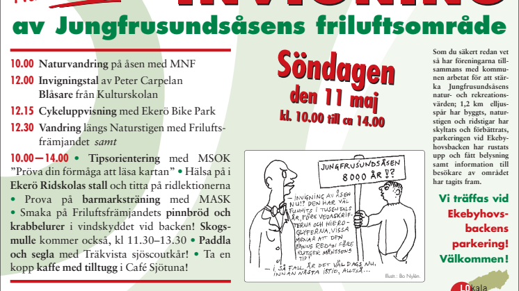 Invigning av Jungfrusundsåsens friluftsområde!