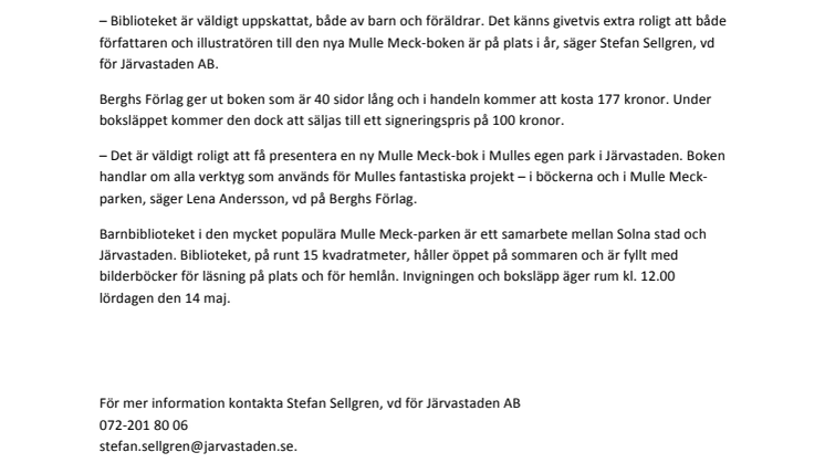 Boksläpp i Mulle Meck-parken när sommarbiblioteket öppnar 