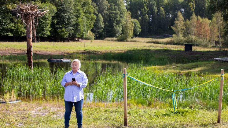 Anneli Hedberg (S), ordförande service och tekniknämnden talar på invigning