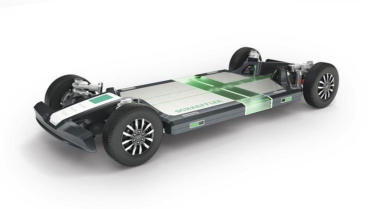 Schaefflers ’rolling chassis’ är en flexibel, skalbar plattform för nya, förarlösa mobilitetslösningar.