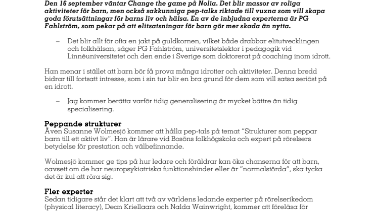 Change the game presenterar: talangforskaren som vill slopa talangbegreppet!