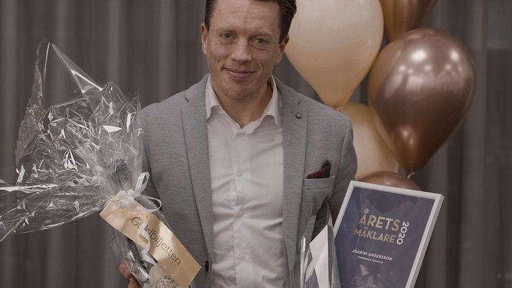 Joakim Andersson, Vasastan Stockholm, är Årets Mäklare 2020