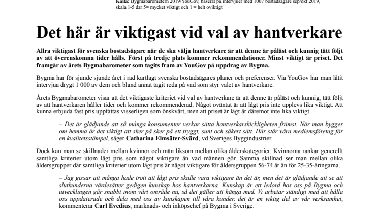 Det här är viktigast vid val av hantverkare