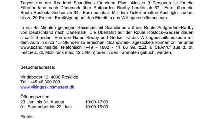 Auf Mai-Fahrt zu den Wikingern