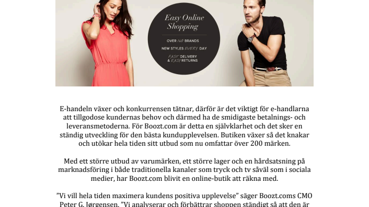Boozt.com ger e-kunderna fler alternativ