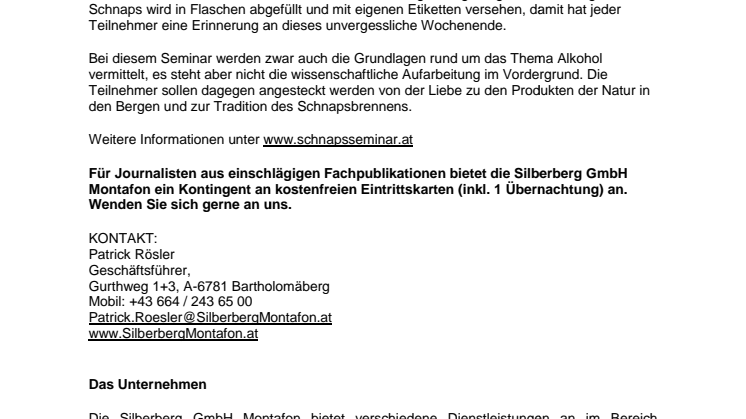 Schnapsbrennen selbst lernen in traumhafter Bergwelt - Einladung zum Pressetermin