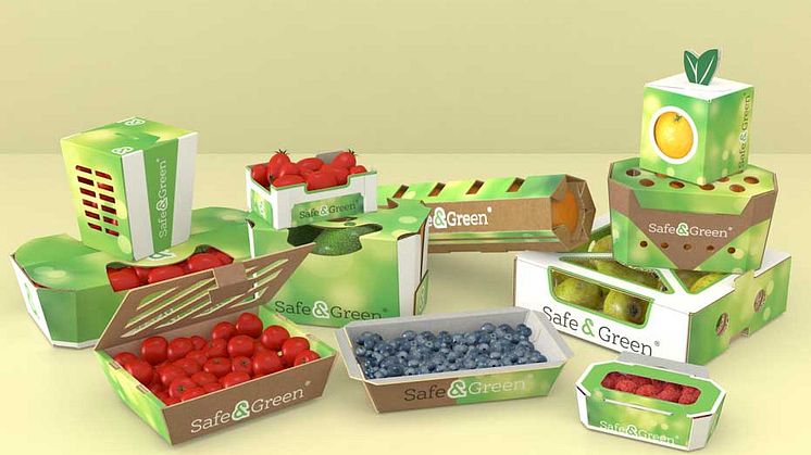 "Safe&Green" är Smurfit Kappas pappersbaserade, hållbara produktportfölj för färskvaror.