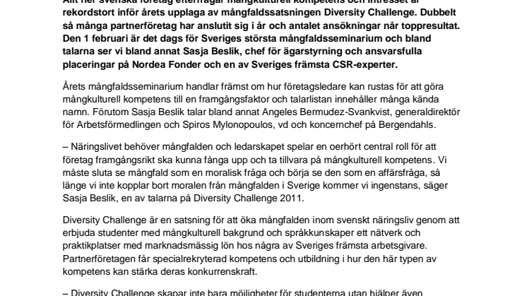 Ökat intresse för mångfald bland svenska storföretag