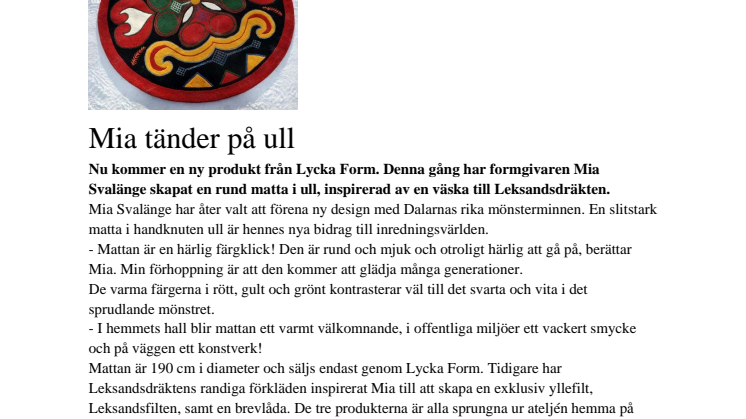 Mia tänder på ull