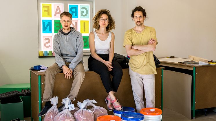 Porträtt av Aron Kullander-Östling, Stina Löfgren och Anton Alvarez