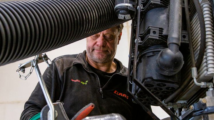 Per Per Olivius Gistorp är servicemekaniker på Swedish Agro Machinery i Skurup.