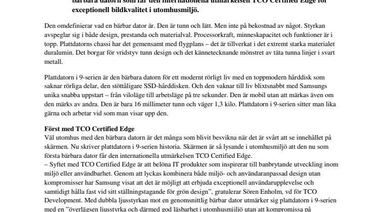 Samsungs bärbara dator-stjärna lyser dubbelt så starkt