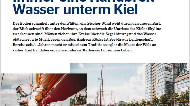 Zum echten Kielgefühl gehört das Thema Meer und Segeln immer dazu