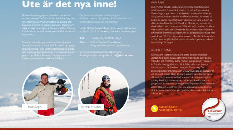 Inbjudan - Ute är det nya inne! 