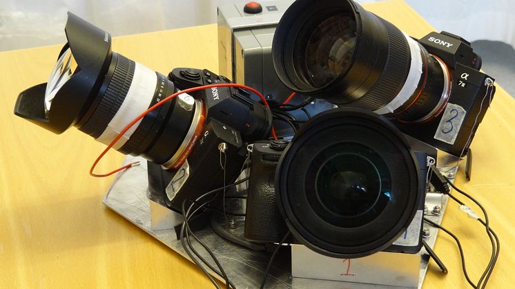 Instrumentet SONC (Stratospheric Observations of Noctilucent Clouds) vid Institutet för rymdfysik väntar på att få skickas iväg till stratosfären. Foto: Peter Dalin, IRF.