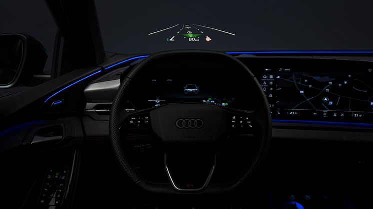 Audi Q6 e-tron med optimeret augmented-reality-head-up-display