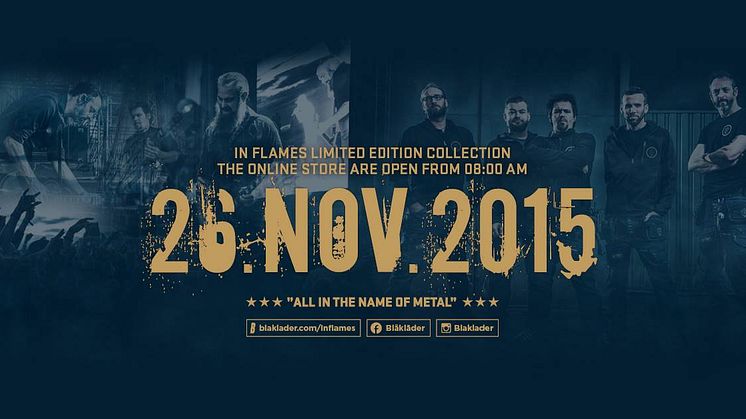 BLÅKLÄDER VERÖFFENTLICHT EINE EINZIGARTIGE LIMITED COLLECTION ZUSAMMEN MIT IN FLAMES