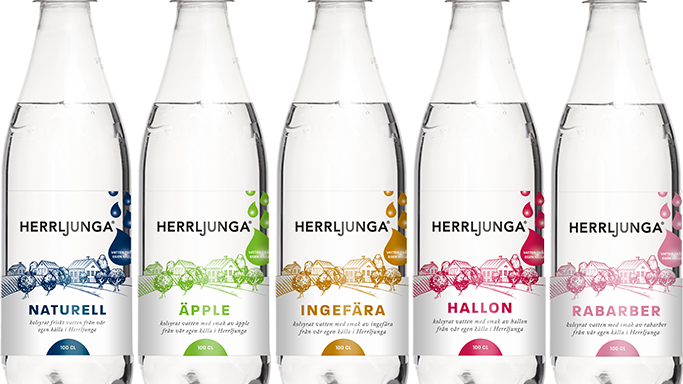 Herrljunga lanserar eget källvatten i fyra goda smaker